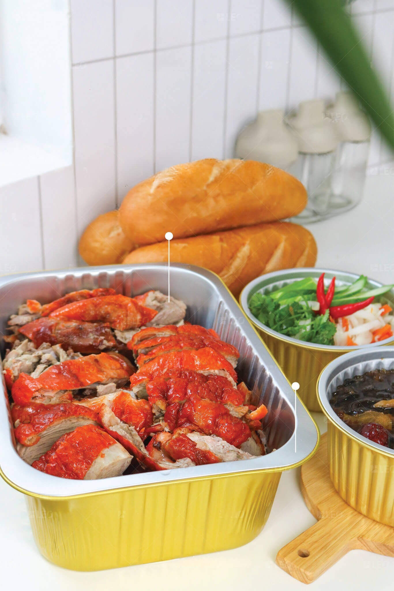 Khay nhôm đựng gà nướng